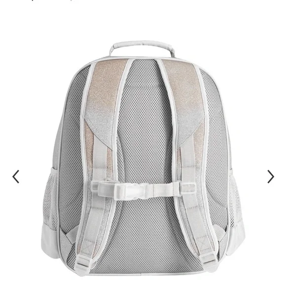 Pottery Barn Kids Silver and Tan Backpack Set NWT